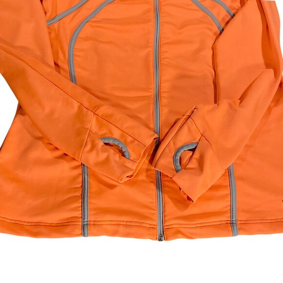 FILA Jacket Womens XL Orange Performance Full Thumb Hole Full Zip Activewear - Picture 12 of 16